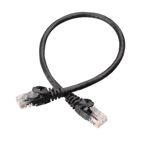 Cable Matters Cat6 Snagless Ethernet Patch Cable in Black 1 Foot